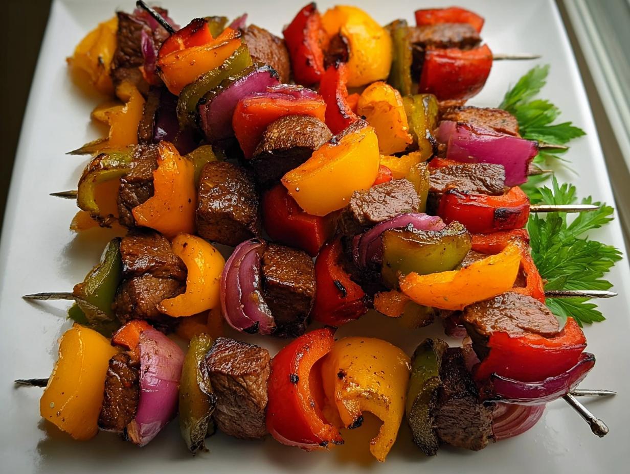 Fajita Steak Kabobs: 1 Amazing Recipe - Fajita Steak Kabobs - additional detail
