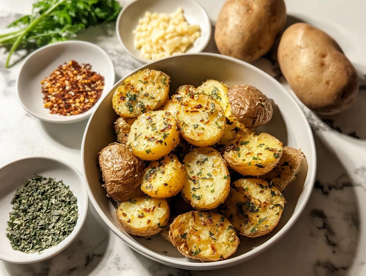 Garlic Herb Roasted Potatoes: Savory 5-Star Side - Garlic Herb Roasted Potatoes - additional detail