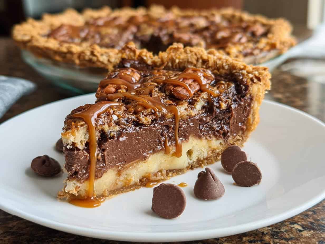 Gooey Chocolate Pretzel Pie