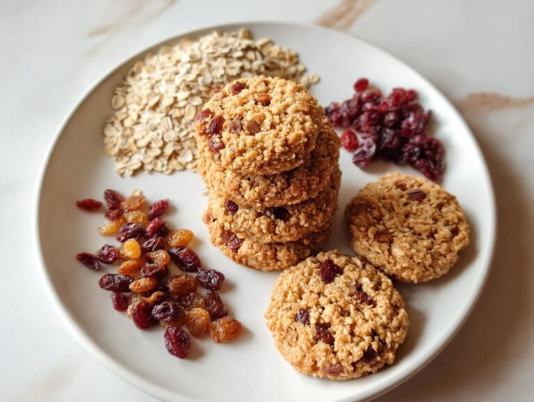 Healthy Oat Cookies Fruit