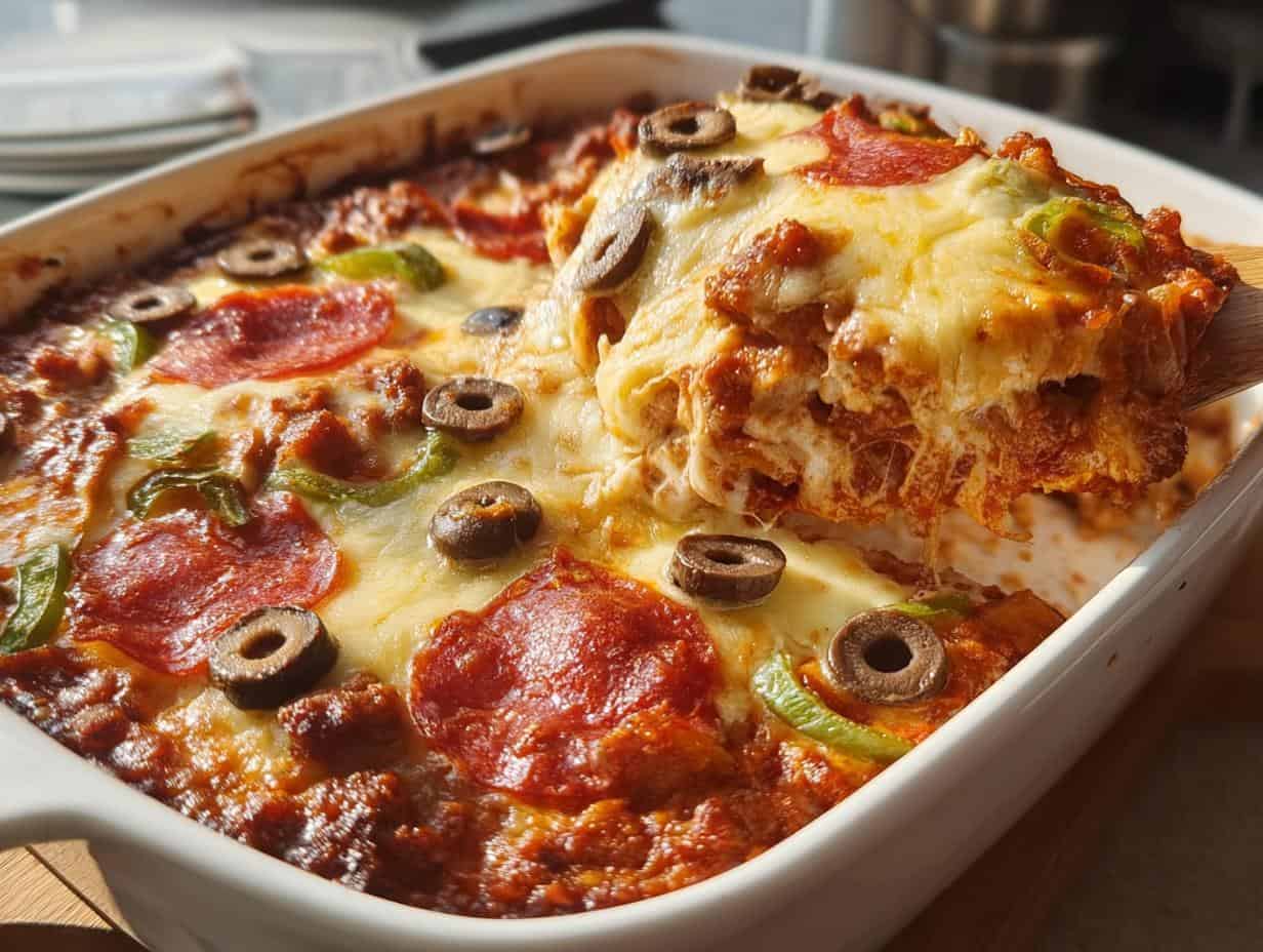 Low Carb Pizza Casserole: 15 Min Prep Winner - Low Carb Pizza Casserole - additional detail