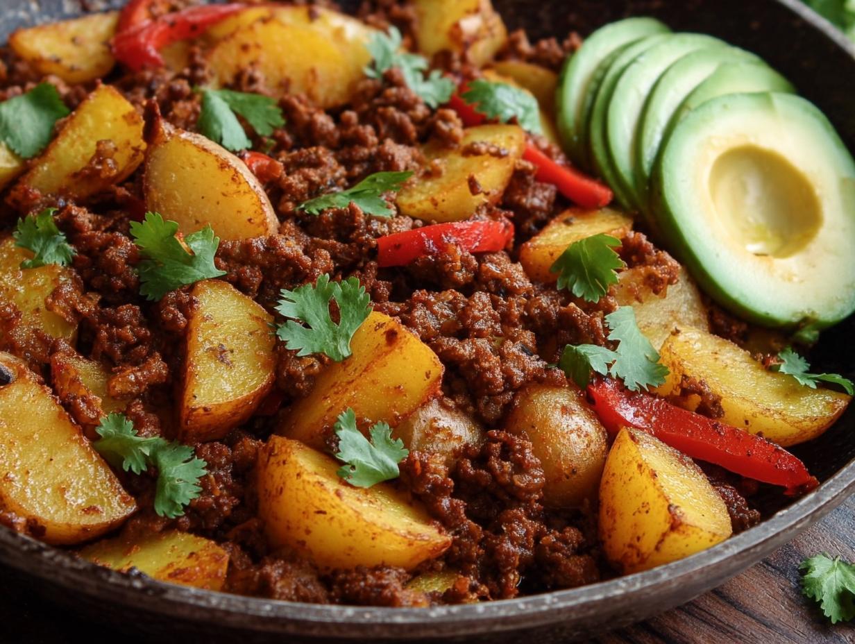 Mexican Ground Beef Potato: 1 Pan Dinner - Mexican Ground Beef Potato - additional detail