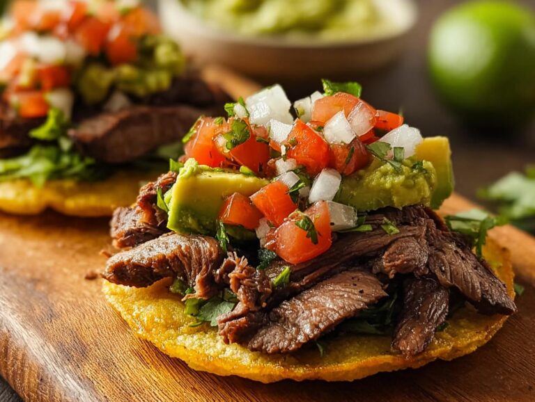 Mexican Tostadas Carne Asada