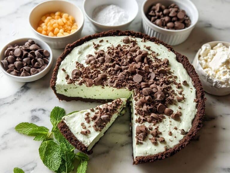 Mint Chocolate Cheesecake Pie