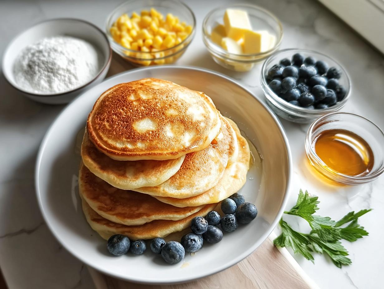 Pancakes: Master the Best Fluffy Recipe - Stack of fluffy pancakes with syrup and butter