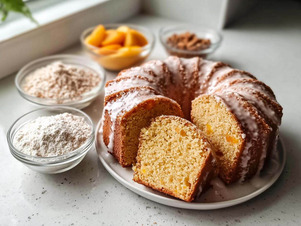 Peach Pound Cake: 1 Easy Moist Recipe - Peach Pound Cake - additional detail