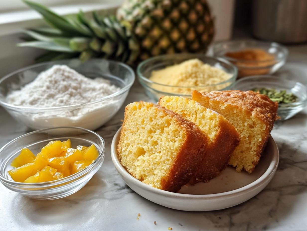 Pineapple Juice Cake: 1 moist tropical delight - Pineapple Juice Cake - additional detail