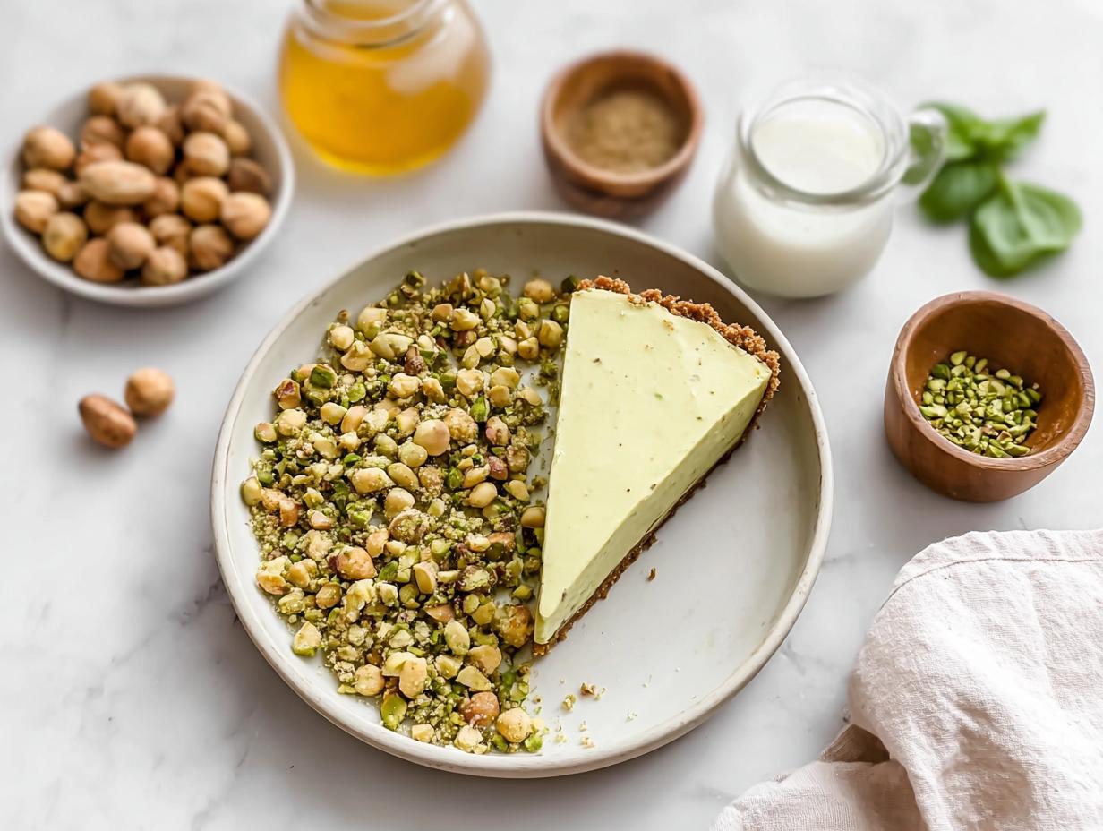 Pistachio Pie ingredients laid out on a counter