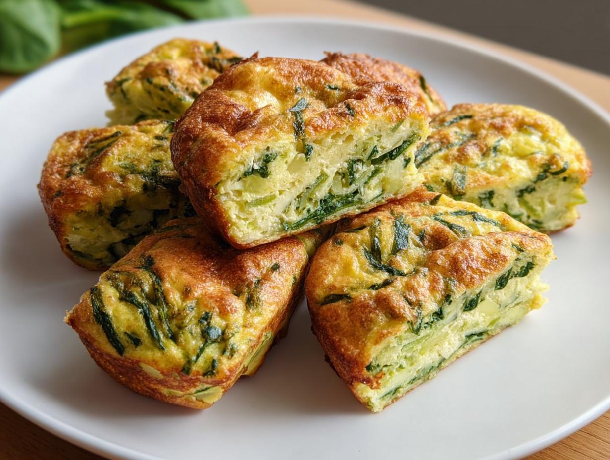 Spinach Zucchini Frittata Fingers