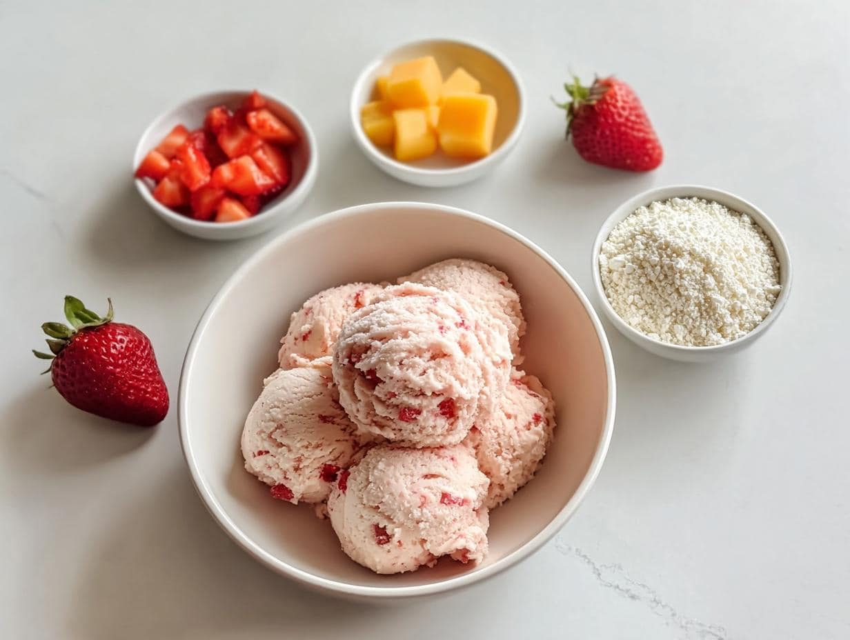 Strawberry Ice Cream: 2 Ingredient Amazing Dessert - Strawberry Ice Cream - additional detail