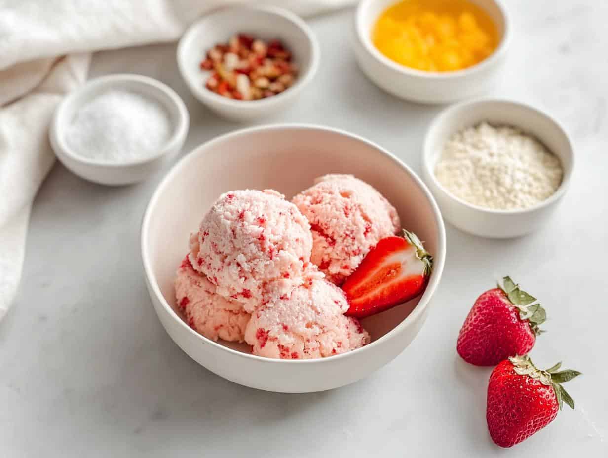 Strawberry Ice Cream: 2 Ingredient Amazing Dessert - Strawberry Ice Cream - additional detail
