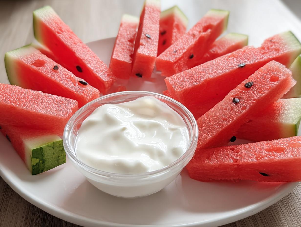 Watermelon Fries Whipped Yogurt
