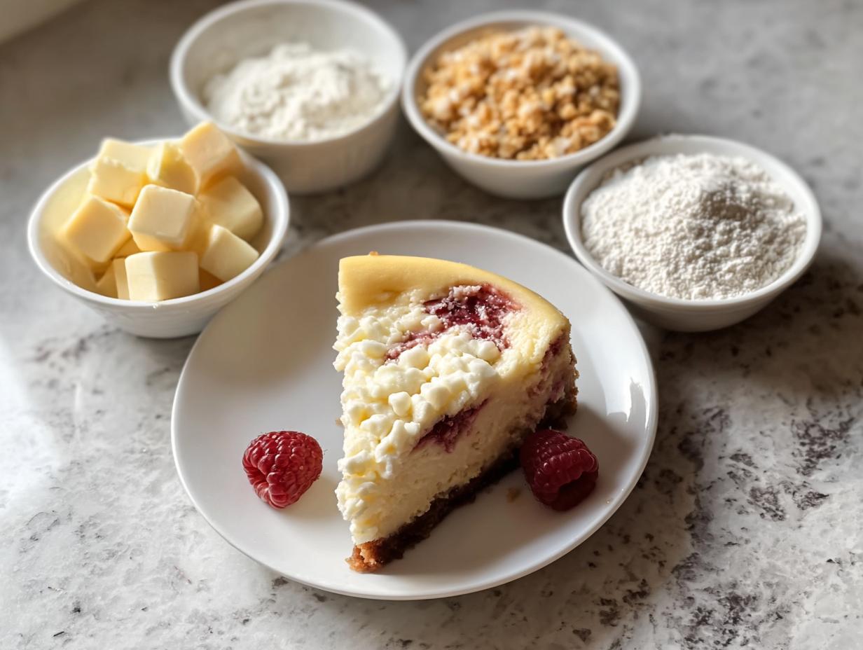 White Chocolate Raspberry Cheesecake