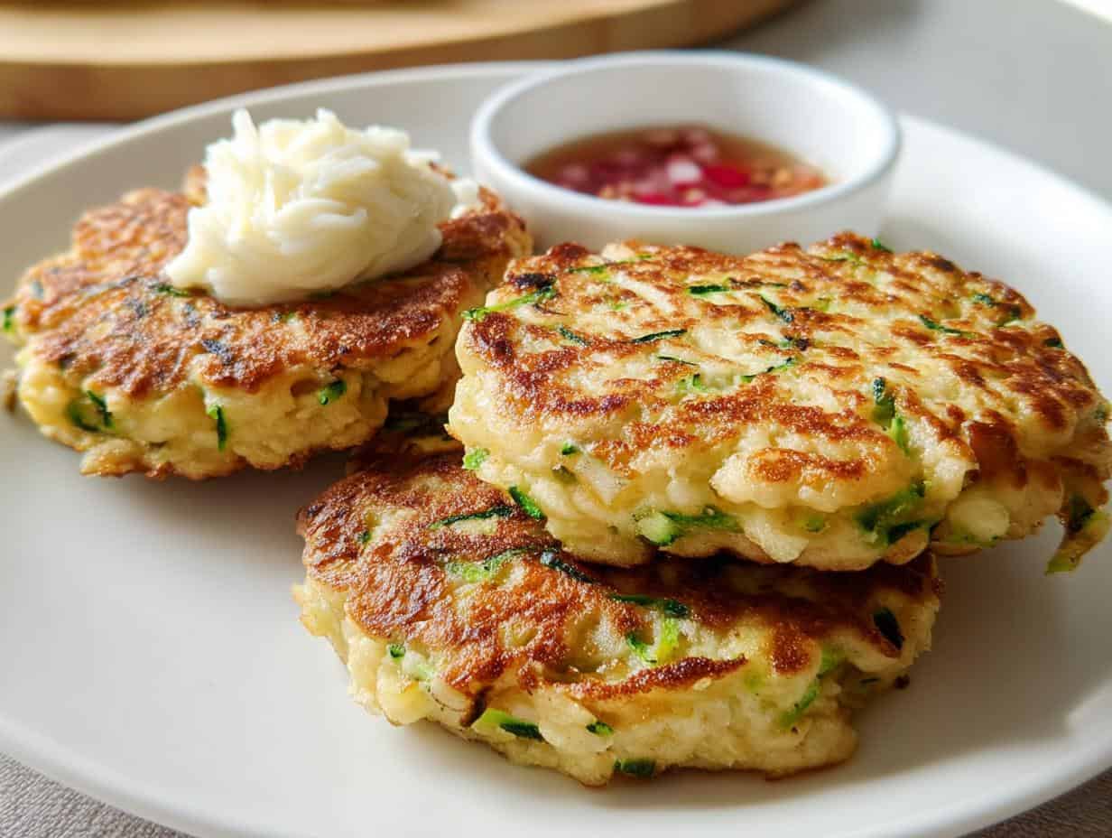 Zucchini Pancakes Japanese Flavors
