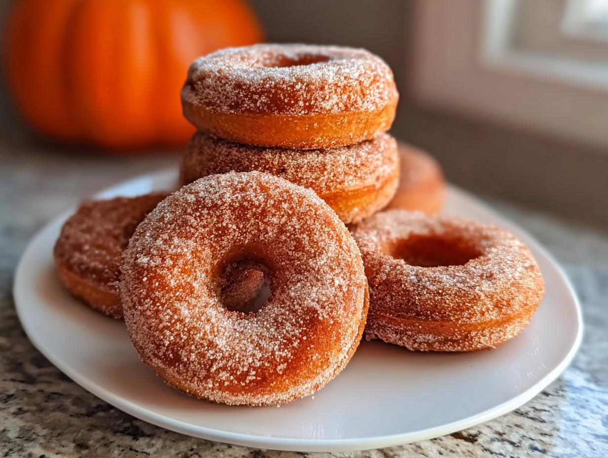 Baked Pumpkin Donuts: 1 Magic Fall Treat - Baked Pumpkin Donuts - additional detail