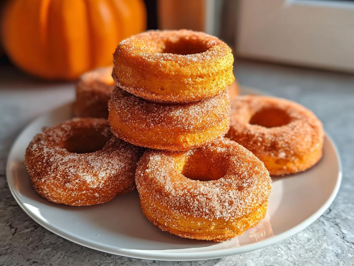 Baked Pumpkin Donuts: 1 Magic Fall Treat - Baked Pumpkin Donuts - additional detail