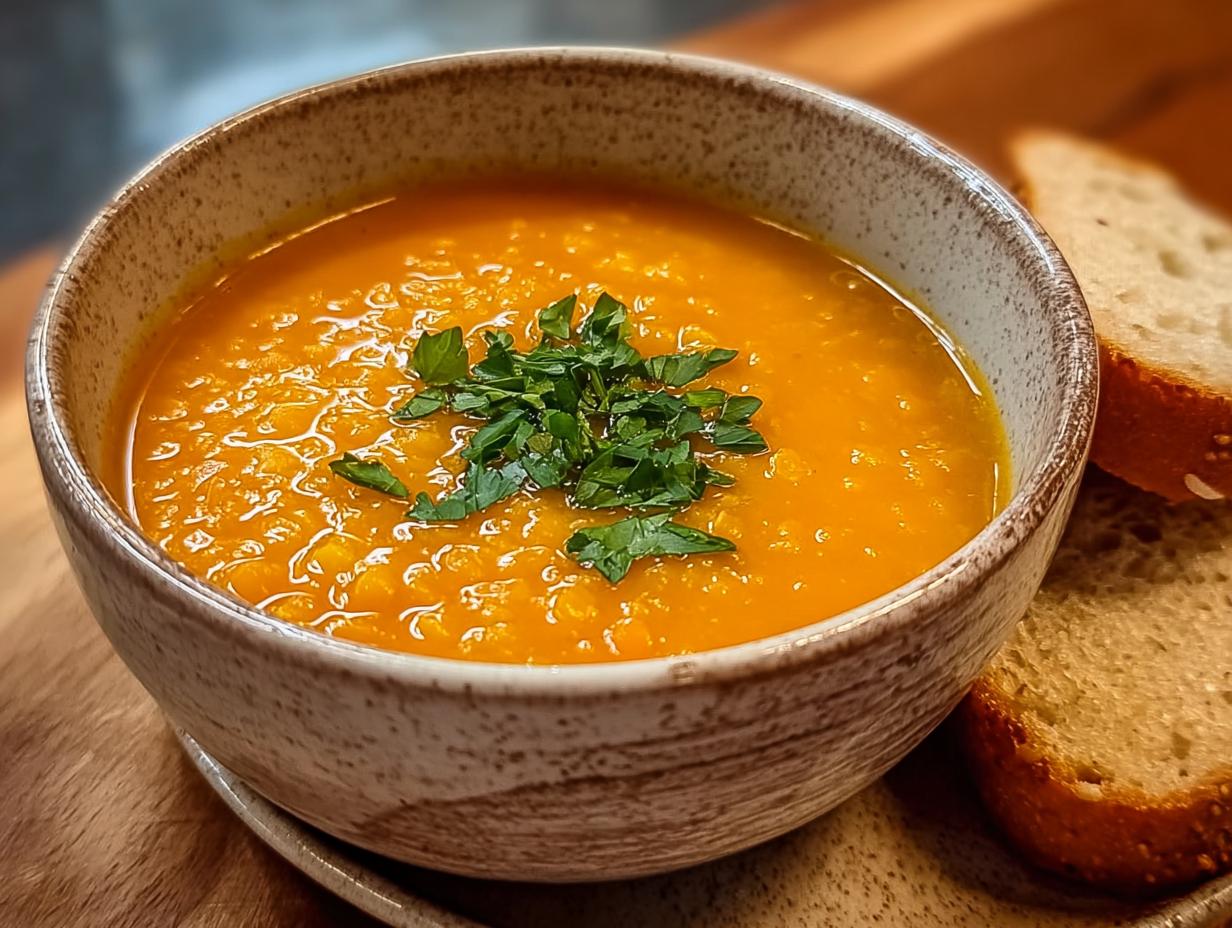 Red Lentil Soup: 30 Min Amazing Hearty Meal - Red Lentil Soup - additional detail