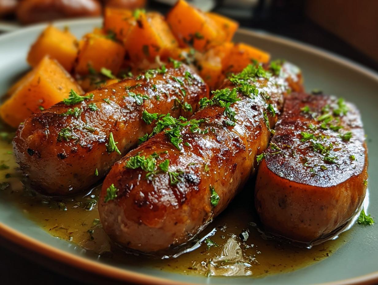 Sausage Sweet Potatoes Honey: 1 Amazing Dish - Sausage Sweet Potatoes Honey - close-up of ingredients