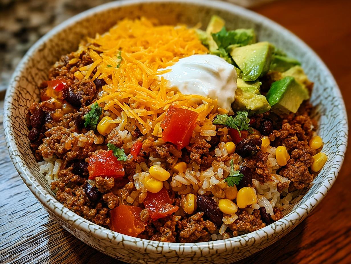 Taco Rice Bowl: Quick & Flavorful Dinner - Taco Rice Bowl - additional detail