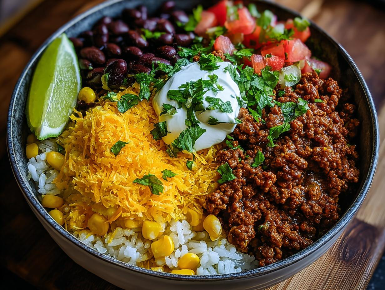 Taco Rice Bowl: Quick & Flavorful Dinner - Taco Rice Bowl - additional detail