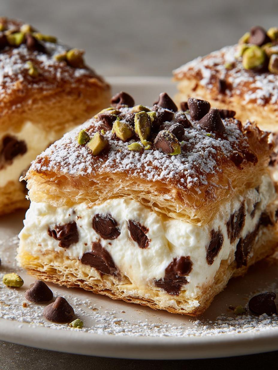 Cannoli Squares: Divine Easy Treat - Sliced cannoli squares on a serving platter