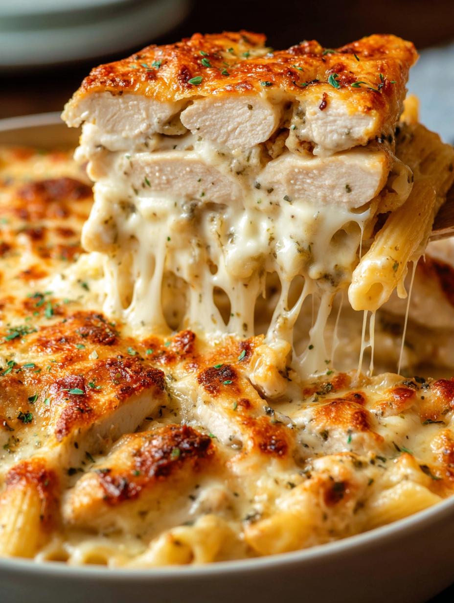 Chicken Alfredo Bake