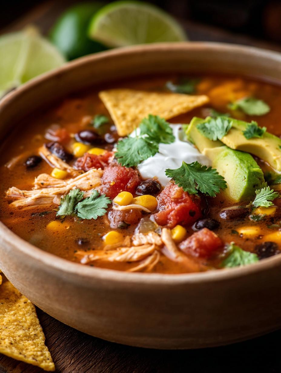 Authentic Chicken Taco Soup Recipe: 1 Easy Dish - Chicken Taco Soup - additional detail