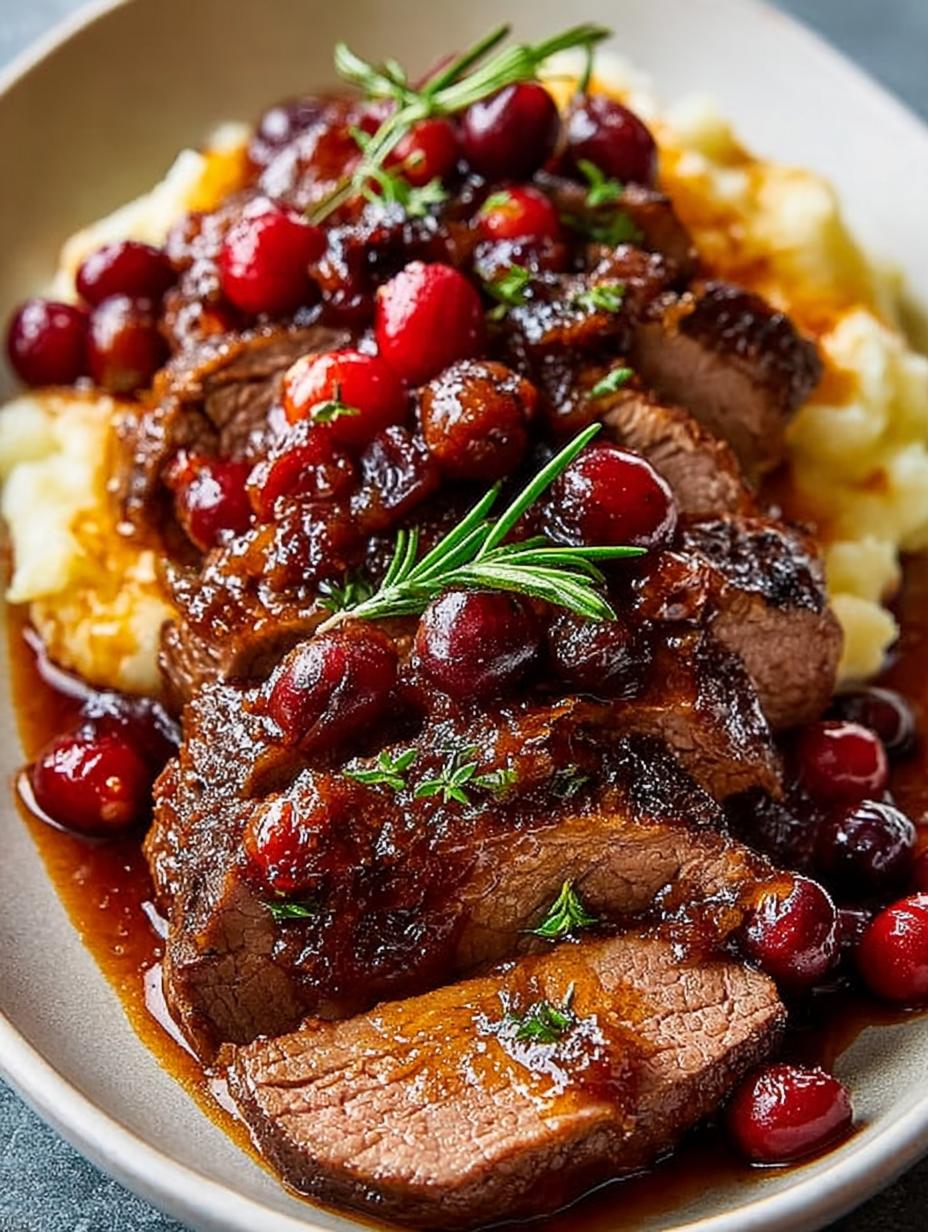 Cranberry Balsamic Roast Beef