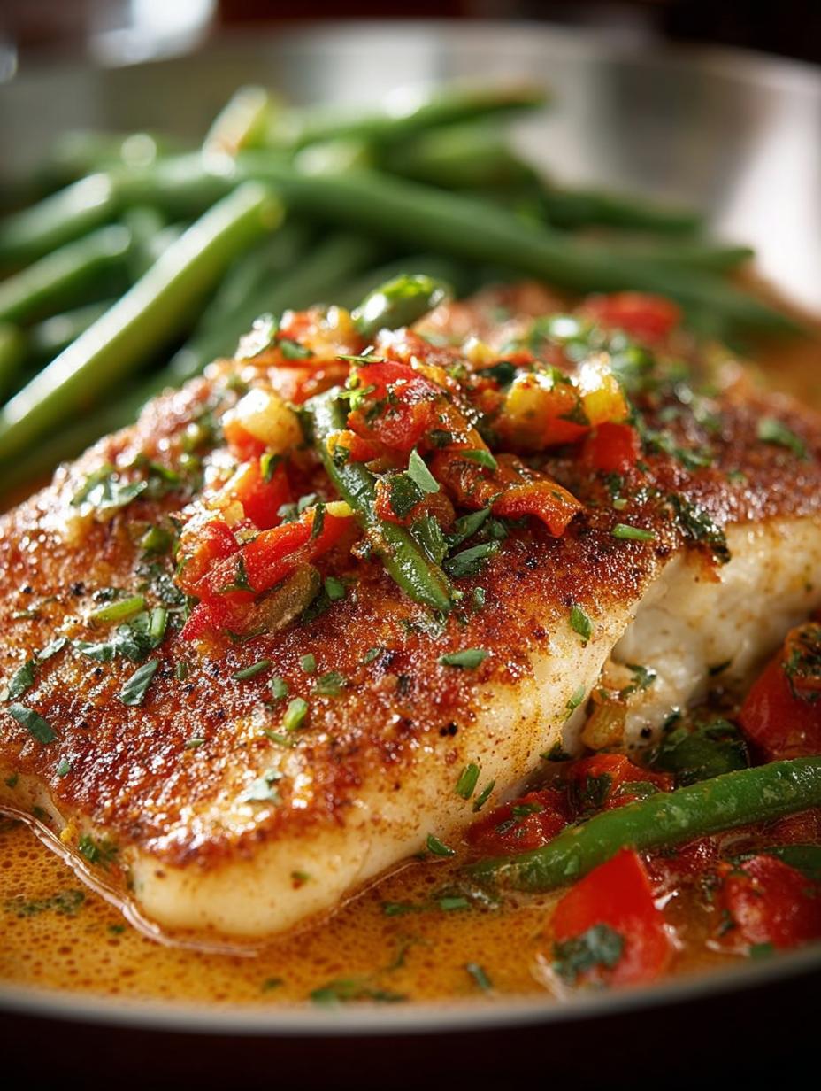 Masterful! Creamy Creole Red Snapper in 1 Fantastic Dish - Creamy Creole Red Snapper - additional detail