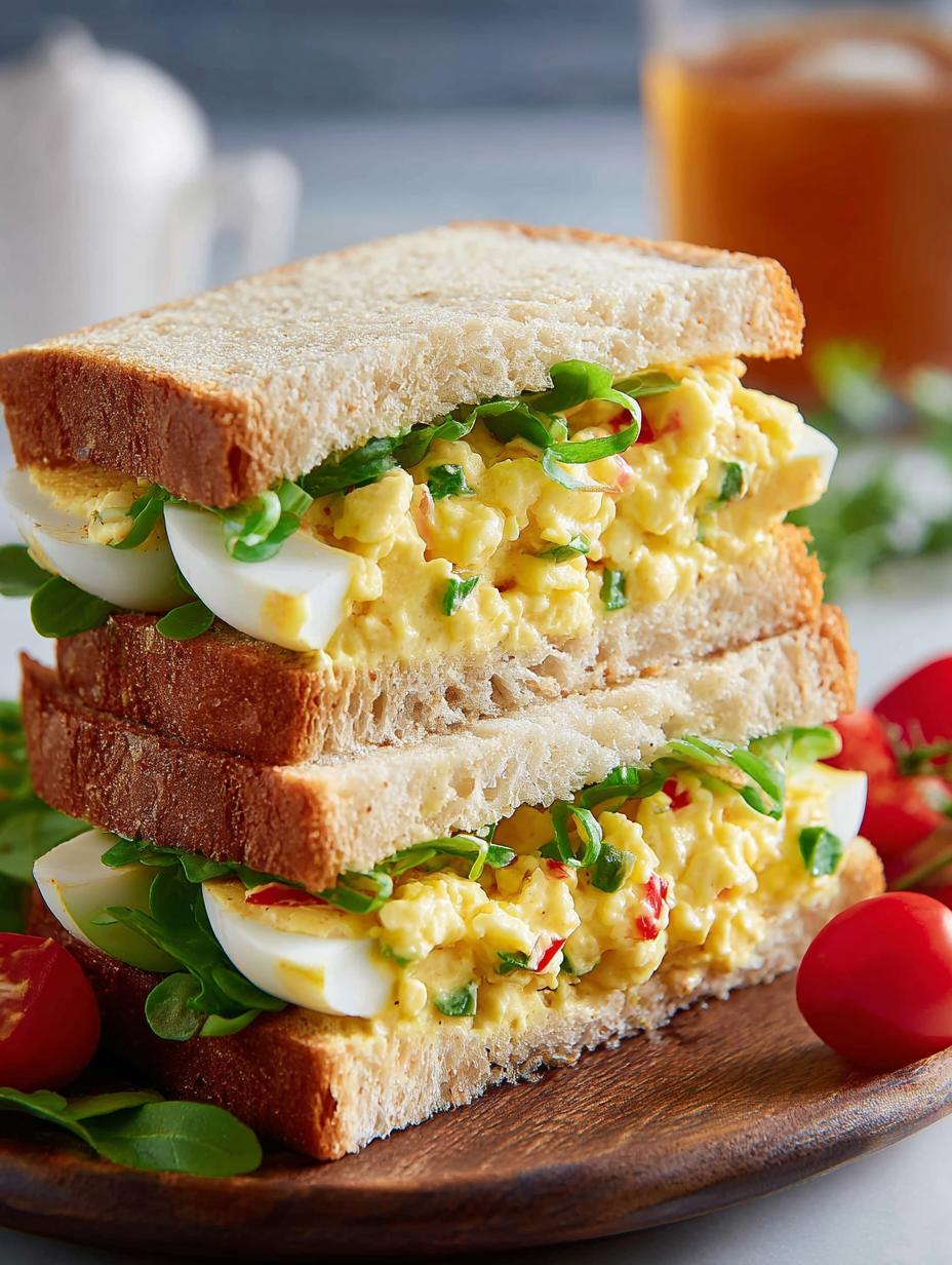 Egg Salad Sandwich: 1 Killer Recipe for Pure Bliss - main visual representation of a perfectly assembled egg salad sandwich on white bread