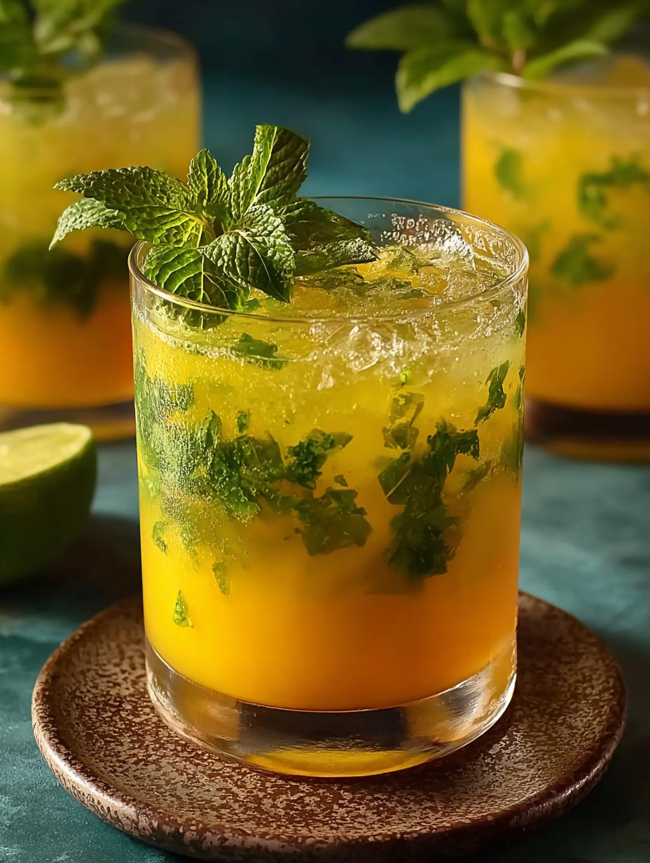 Tropical Mango Mint Mojito Mocktail Recipe - Feel Refreshed! - Mango Mint Mojito Mocktail - additional detail