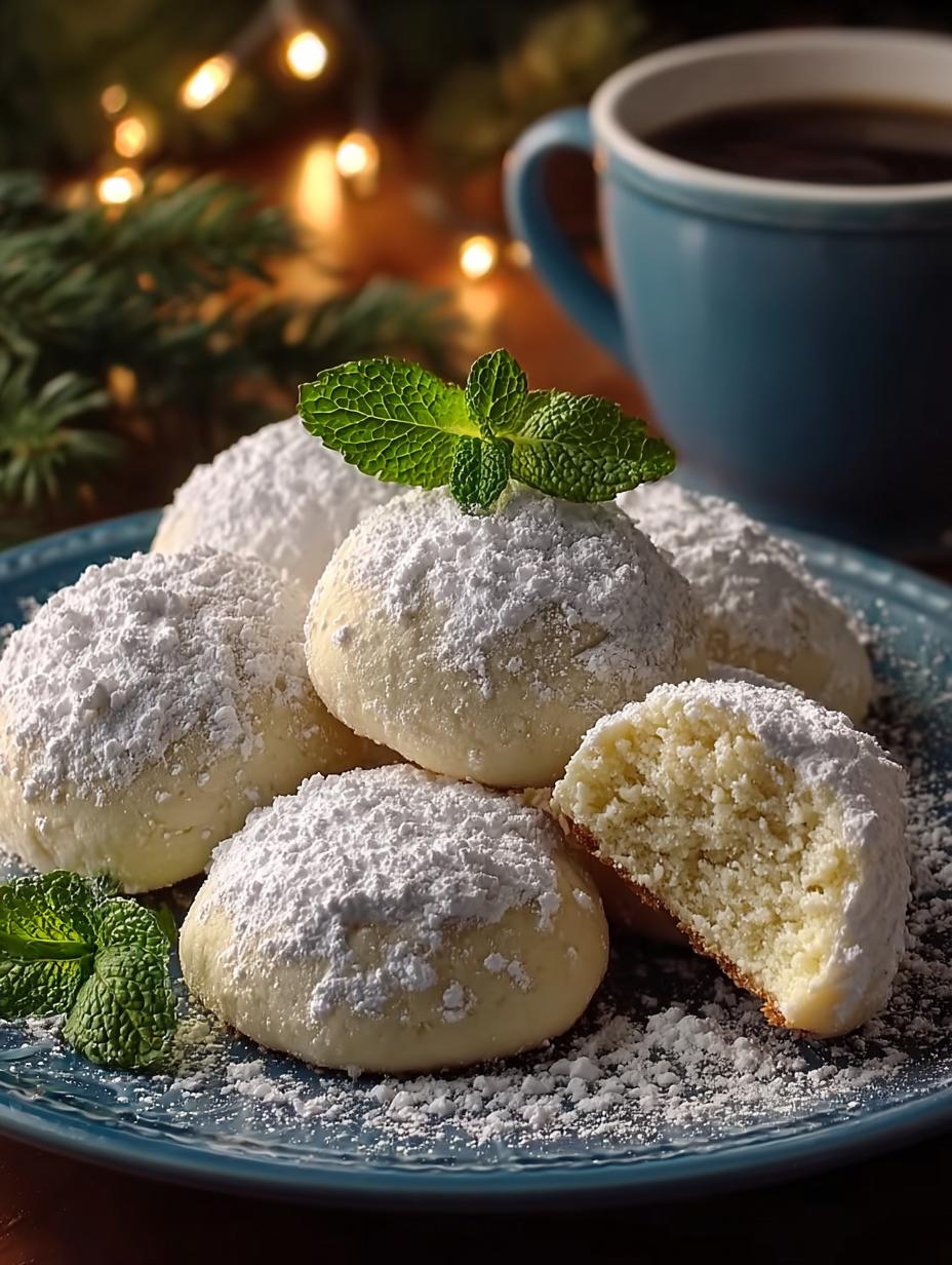 Minty Snowball Cookies, Cool Cookies, Melt in Your Mouth Cookies, Delicious Cookies