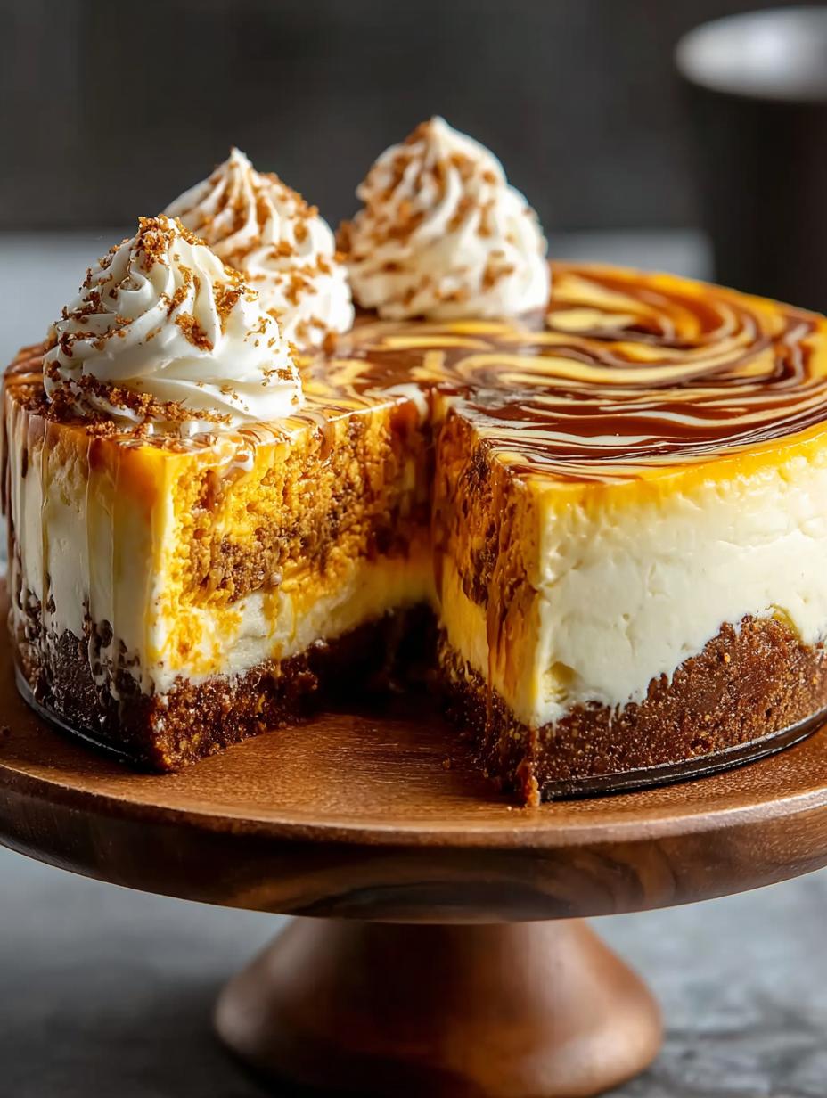 Pumpkin Swirl Cheesecake
