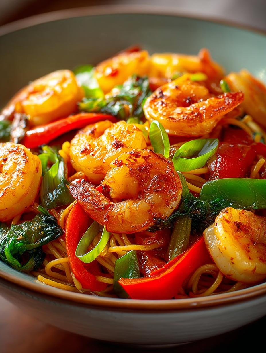 Succulent Shrimp Stir Fry with Vibrant Vegetables - A Healthy Delight! - Shrimp Stir Fry with - main visual representation