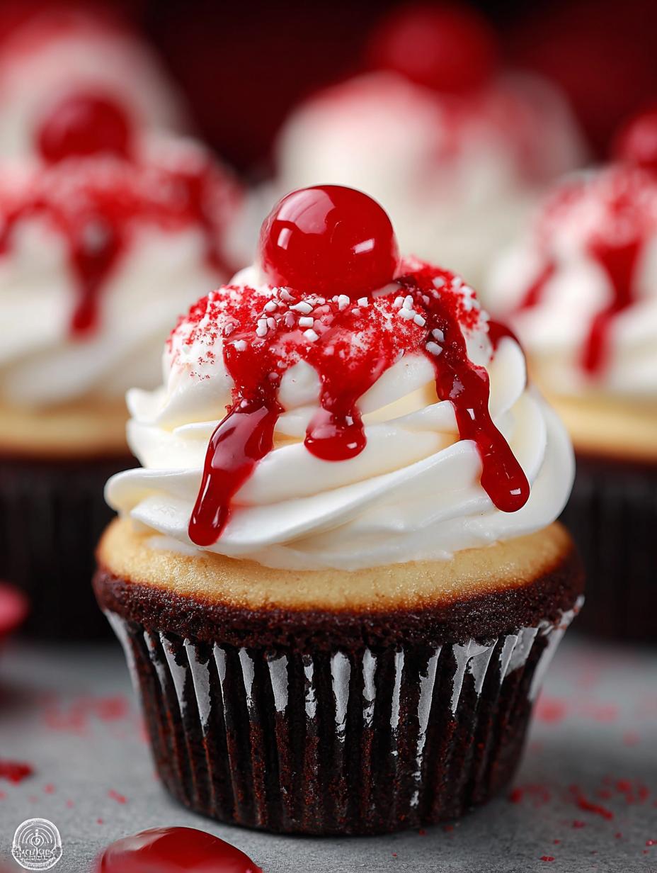 Vampire Bite Cupcakes