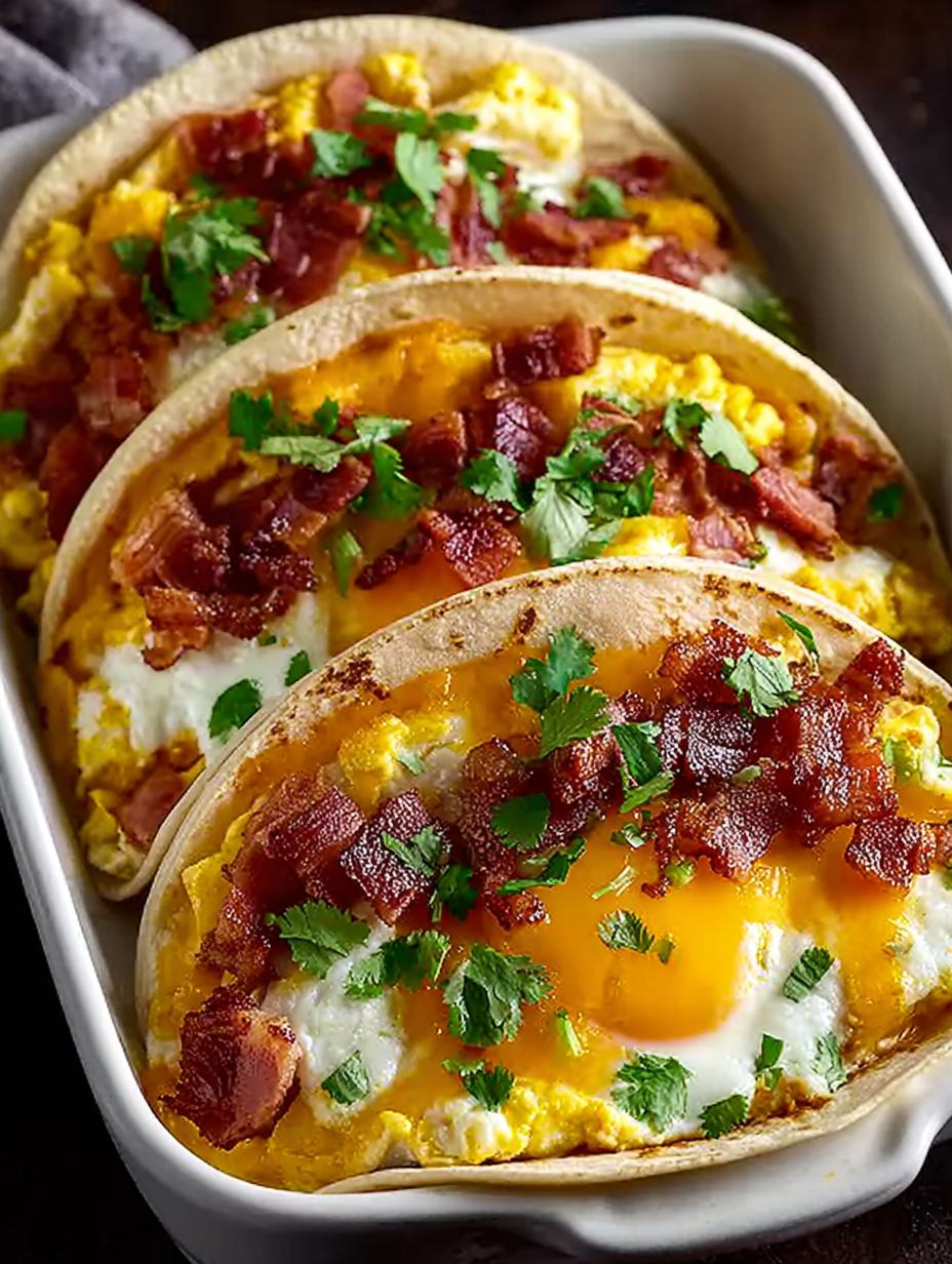Delicious Baked Breakfast Tacos for Busy Mornings - Baked Breakfast Tacos - main visual representation