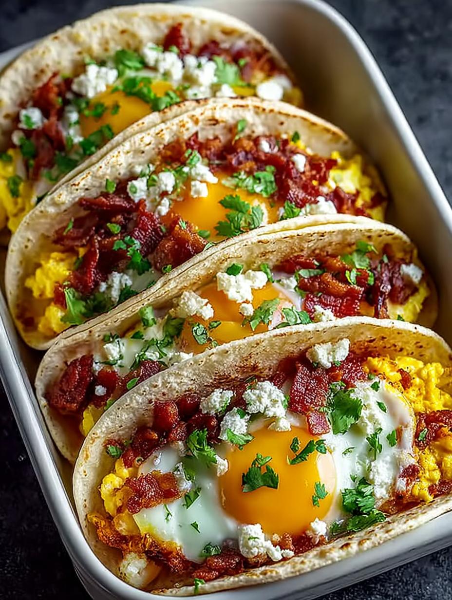 Delicious Baked Breakfast Tacos for Busy Mornings - Baked Breakfast Tacos - additional detail