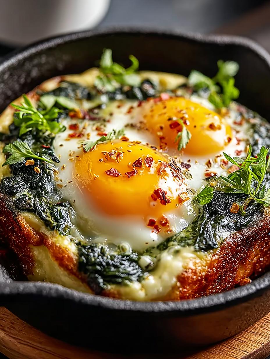 Delicious Baked Eggs Florentine for a Healthy Breakfast 5 Delicious Baked Eggs Florentine for a Healthy Breakfast - Baked Eggs Florentine - additional detail
