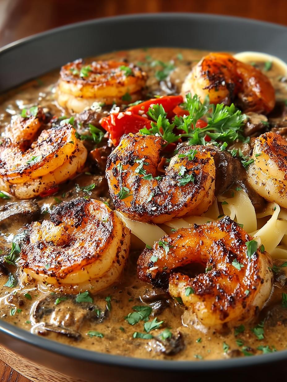 Blackened Shrimp Stroganoff