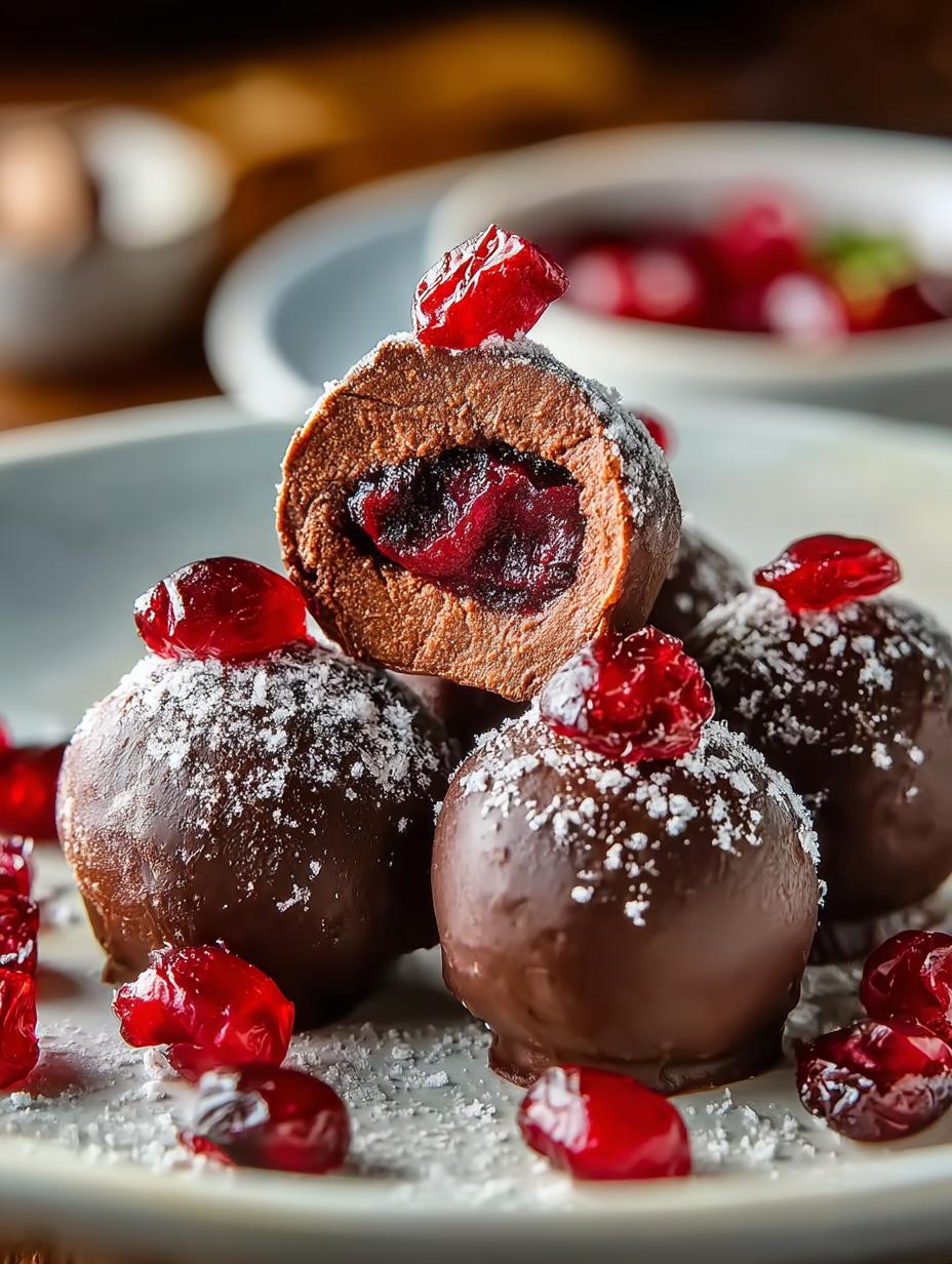 Cherry Bourbon Balls Non