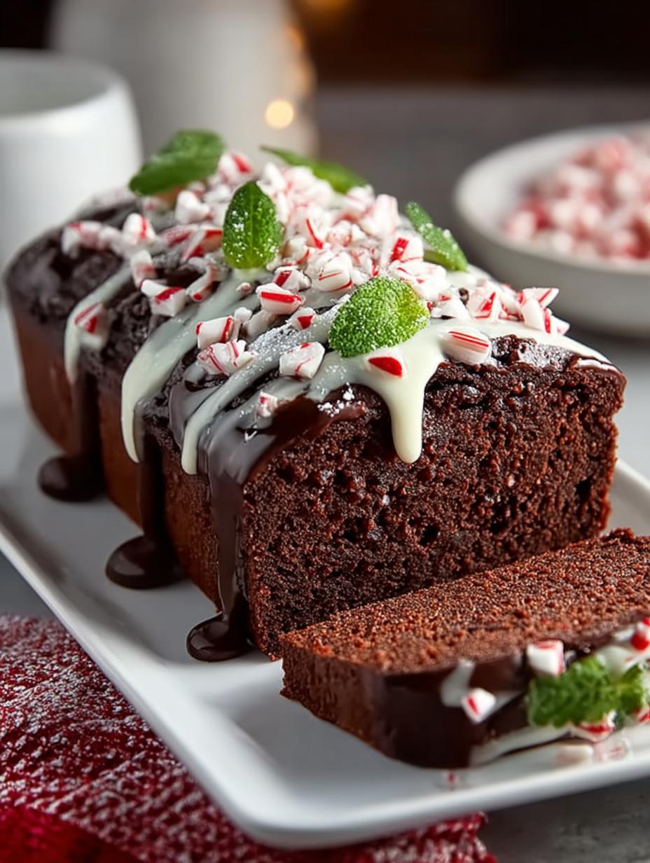 Irresistibly Delicious Chocolate Peppermint Loaf Recipe - Chocolate Peppermint Loaf - main visual representation