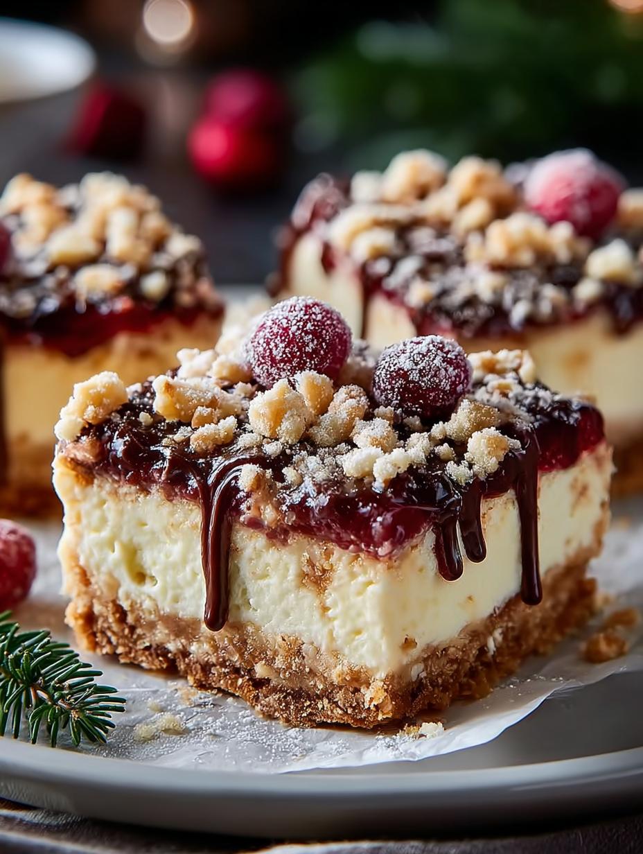 Christmas Cheesecake Bars