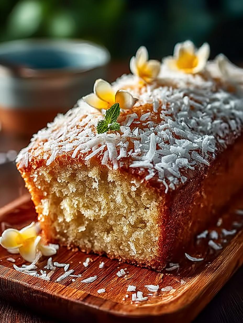 Delicious Coconut Loaf Cake: A Tropical Delight - Coconut Loaf Cake - additional detail