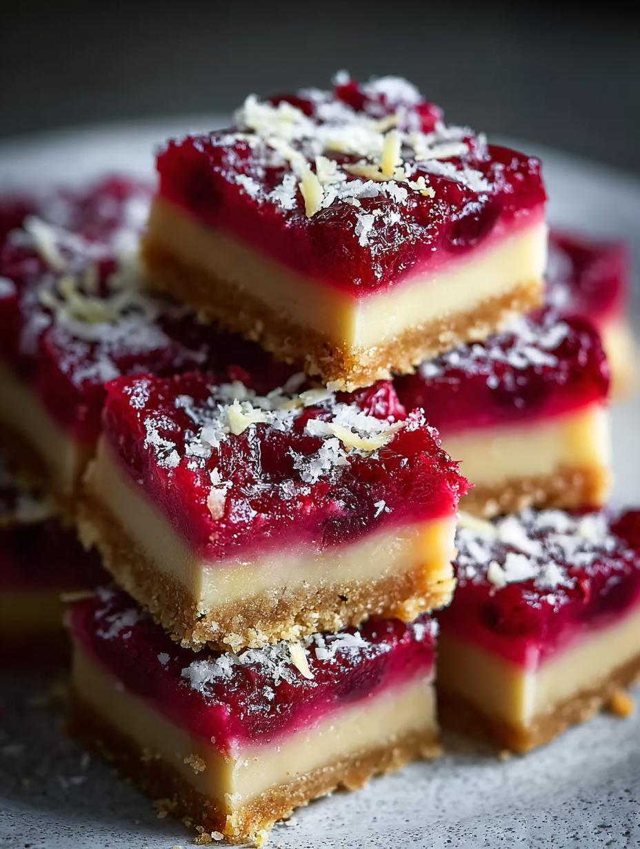 Cranberry Curd Bars