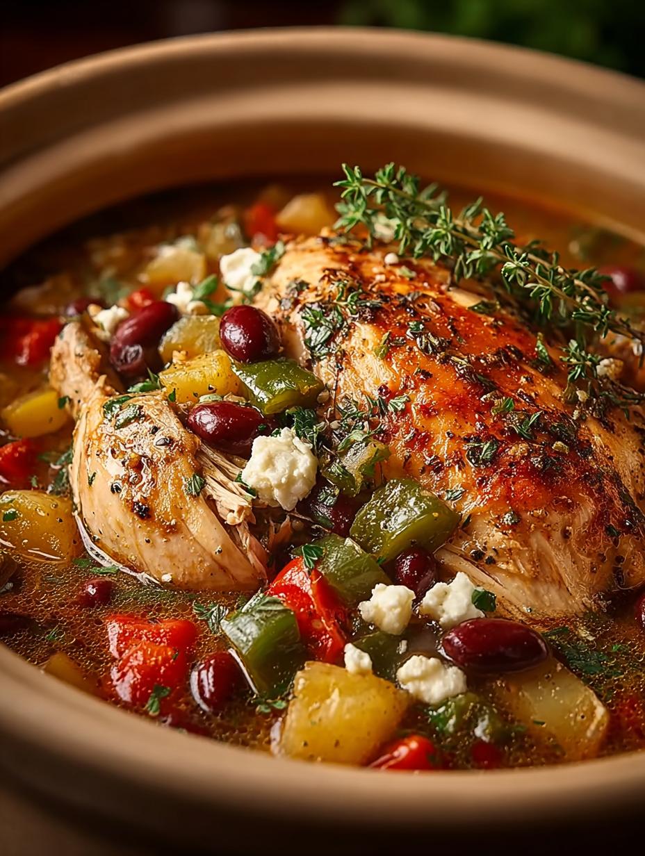Crockpot Mediterranean White Chicken