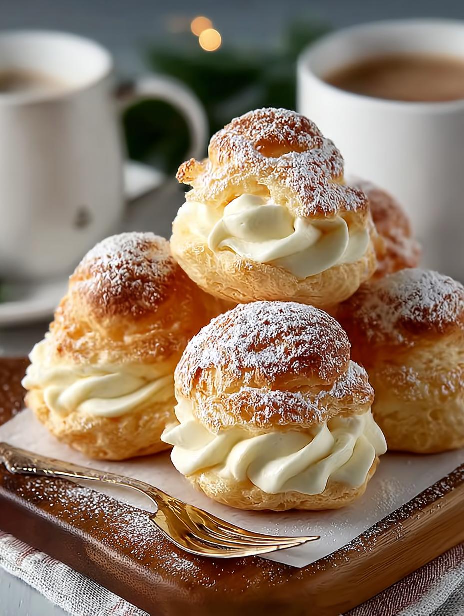Eggnog Cream Puffs
