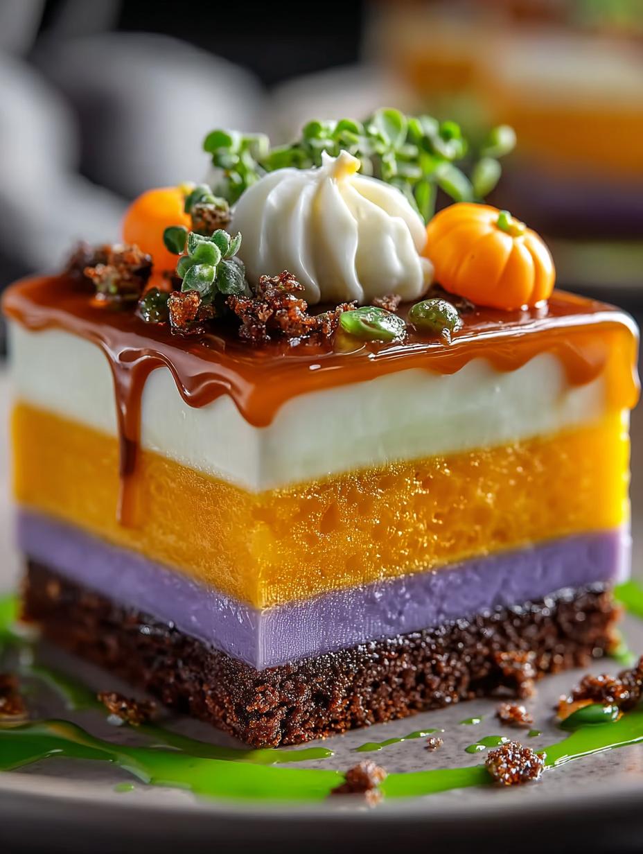 Halloween Layered Lush: 7 Layered Delightful Treats - Halloween Layered Lush - additional detail