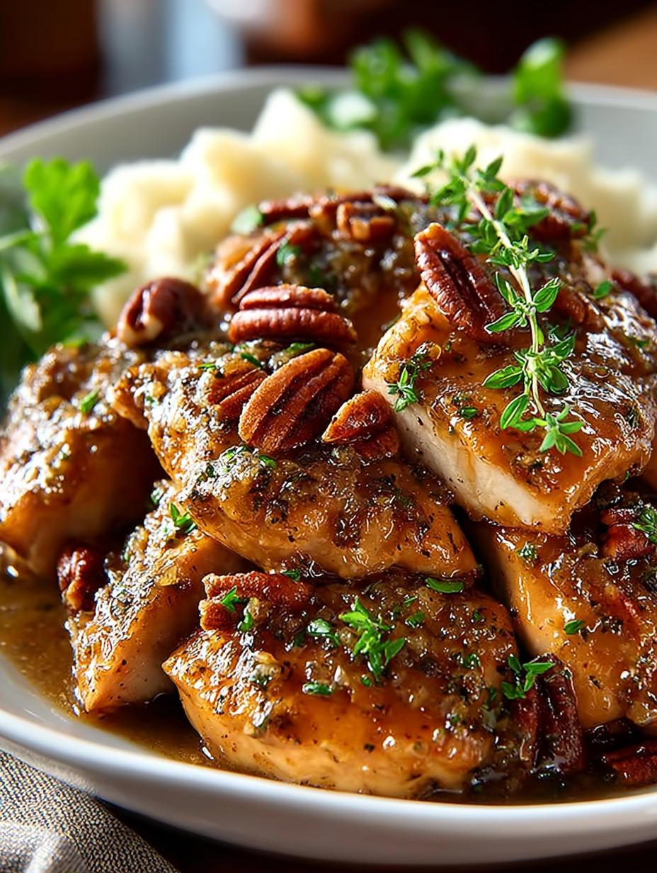 Maple Bourbon Pecan Chicken