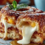 Peach Cheesecake Cinnamon Rolls