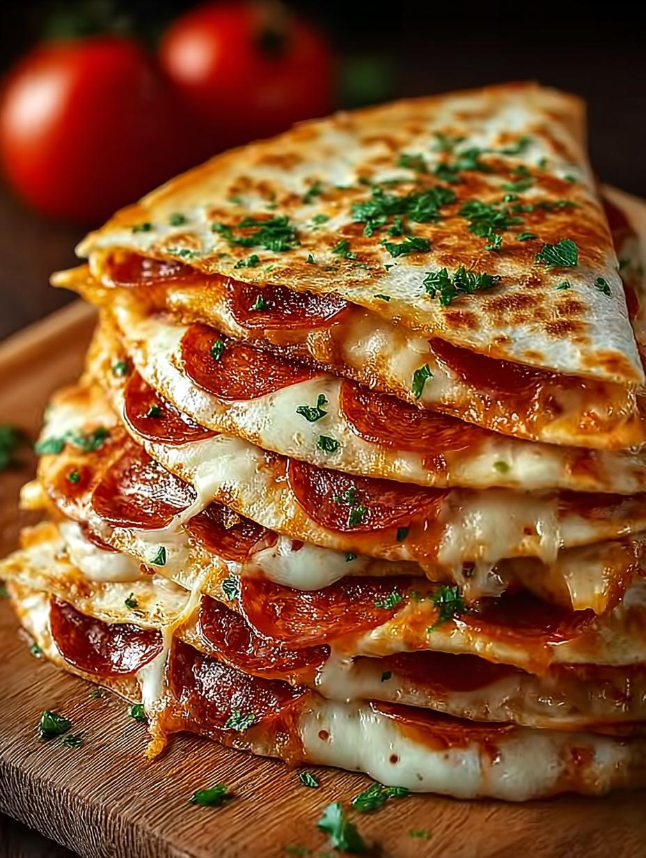 Pizza Quesadillas with Pepperoni: 5 Cheesy Delights - Pizza Quesadillas with Pepperoni - additional detail